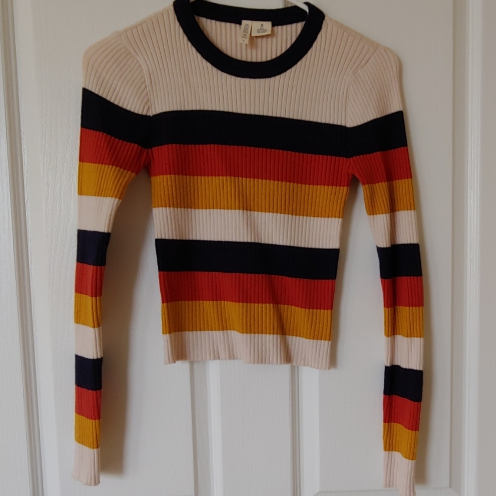 Sky and Sparrow Stripe Rib Crew